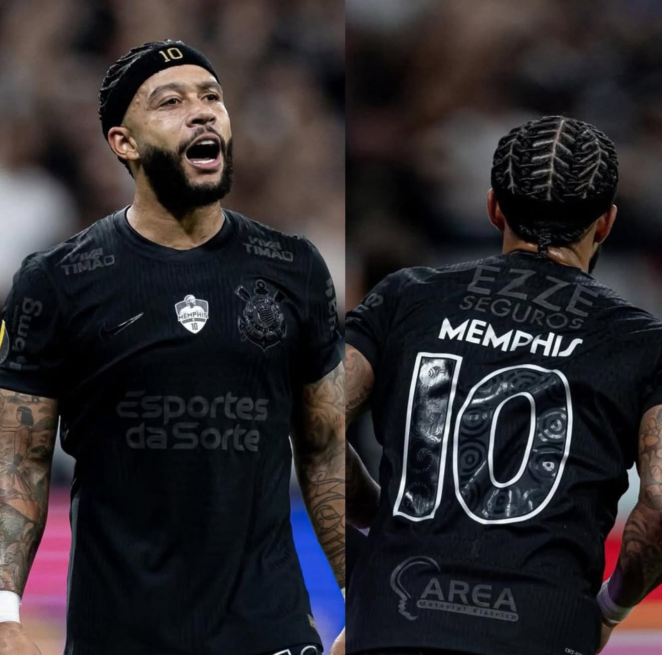 CORINTHIANS BLACK AWAY KIT PLAYER VERSION