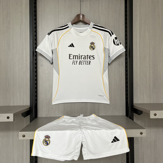 Real Madrid 25/26 Home Football Shirt for Kids