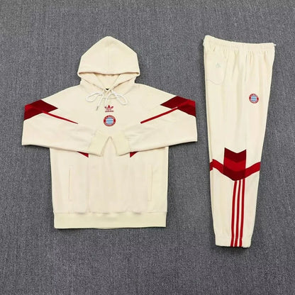 BAYERN MUNCHEN 2024-25 BEIGE HOODIE TRACKSUIT