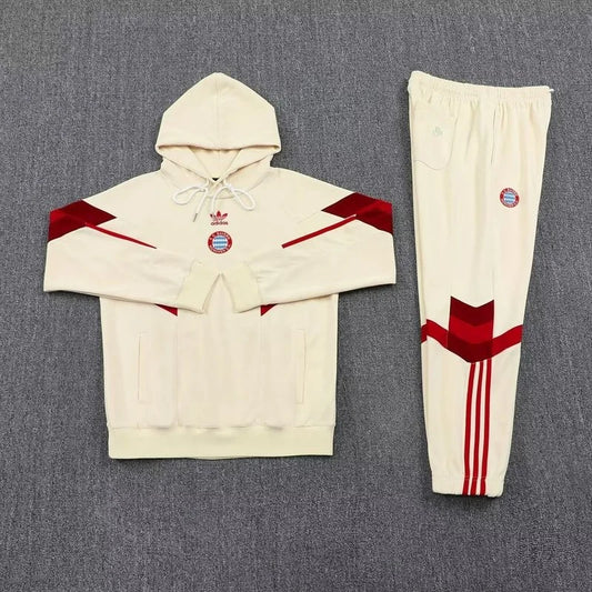 BAYERN MUNCHEN 2024-25 BEIGE HOODIE TRACKSUIT