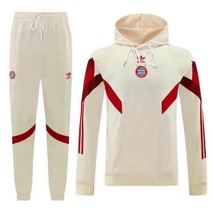 BAYERN MUNCHEN 2024-25 BEIGE HOODIE TRACKSUIT
